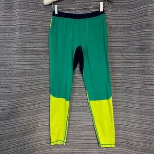 Columbia Sportswear Girls Omni-Heat Base Layer Leggings Yellow/Green Size Medium